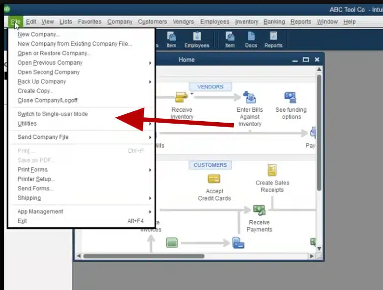 single-user-mode Add SmartCart360 User to QuickBooks